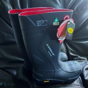 SZ 7 Dunlop Adults Unisex Purofort+ Plus Galoshes /Black Steel Toe Expander Boot